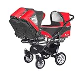 Kinderwagen für Drillinge Säugling und ältere Zwillinge 1 Gondel 3 Sportsitze Trippy Kinderwagen 2in1 - 3