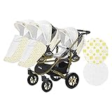 Trippy Drillingskinderwagen Sportwagen für Drillinge Gold Edition - 2