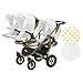 Drillingskinderwagen mit 3 Gondeln 3 Sportwagen Adapter Trippy 4in1 - 3