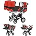 Trippy Drillingskinderwagen Kinderwagen 3in1 Komplettset